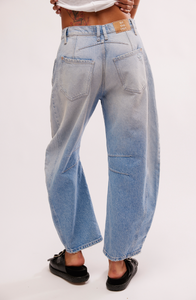 JEANS | GOOD LUCK BARREL-Denim-FREE PEOPLE-Coriander