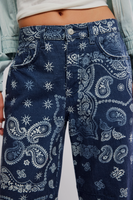JEANS | GOOD LUCK PRINTED BARREL-Denim-FREE PEOPLE-27-NAVY BANDANA-Coriander