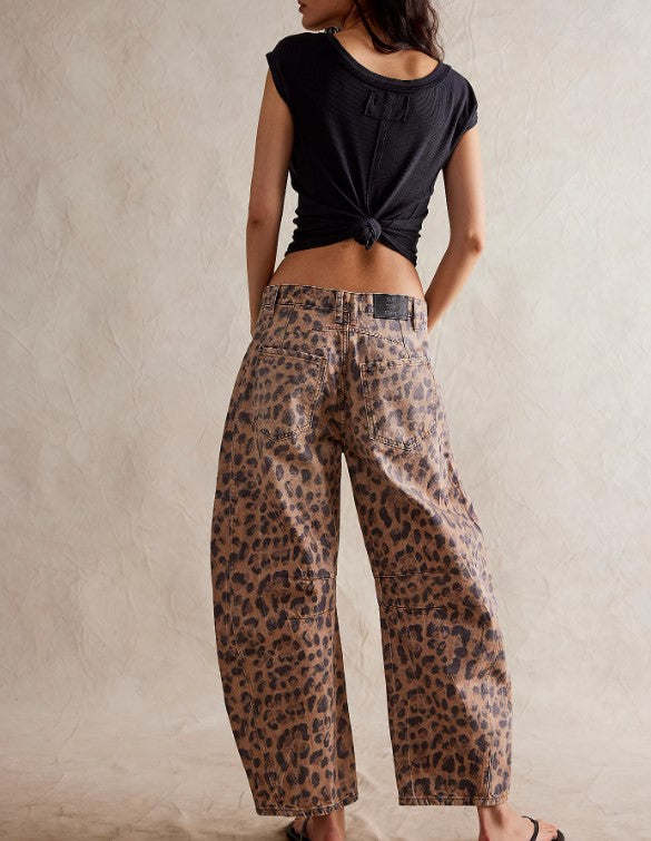 JEANS | GOOD LUCK PRINTED BARREL-Denim-FREE PEOPLE-Coriander