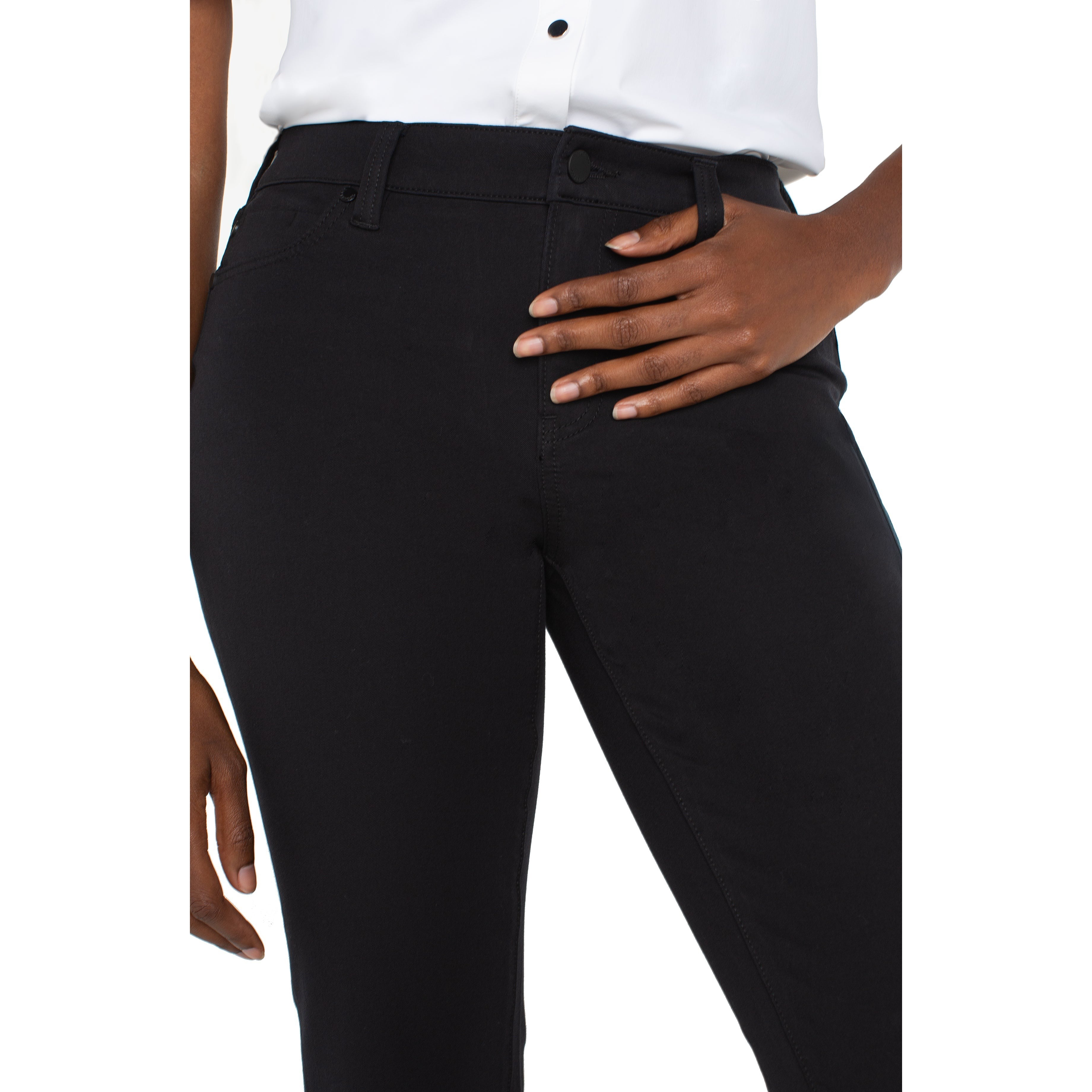 JEANS | HANNAH CROPPED FLARE: BLACK-Denim-LIVERPOOL-Coriander