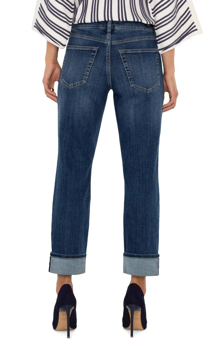 JEANS | MARLEY GIRLFRIEND CUFFED-Denim-LIVERPOOL-Coriander