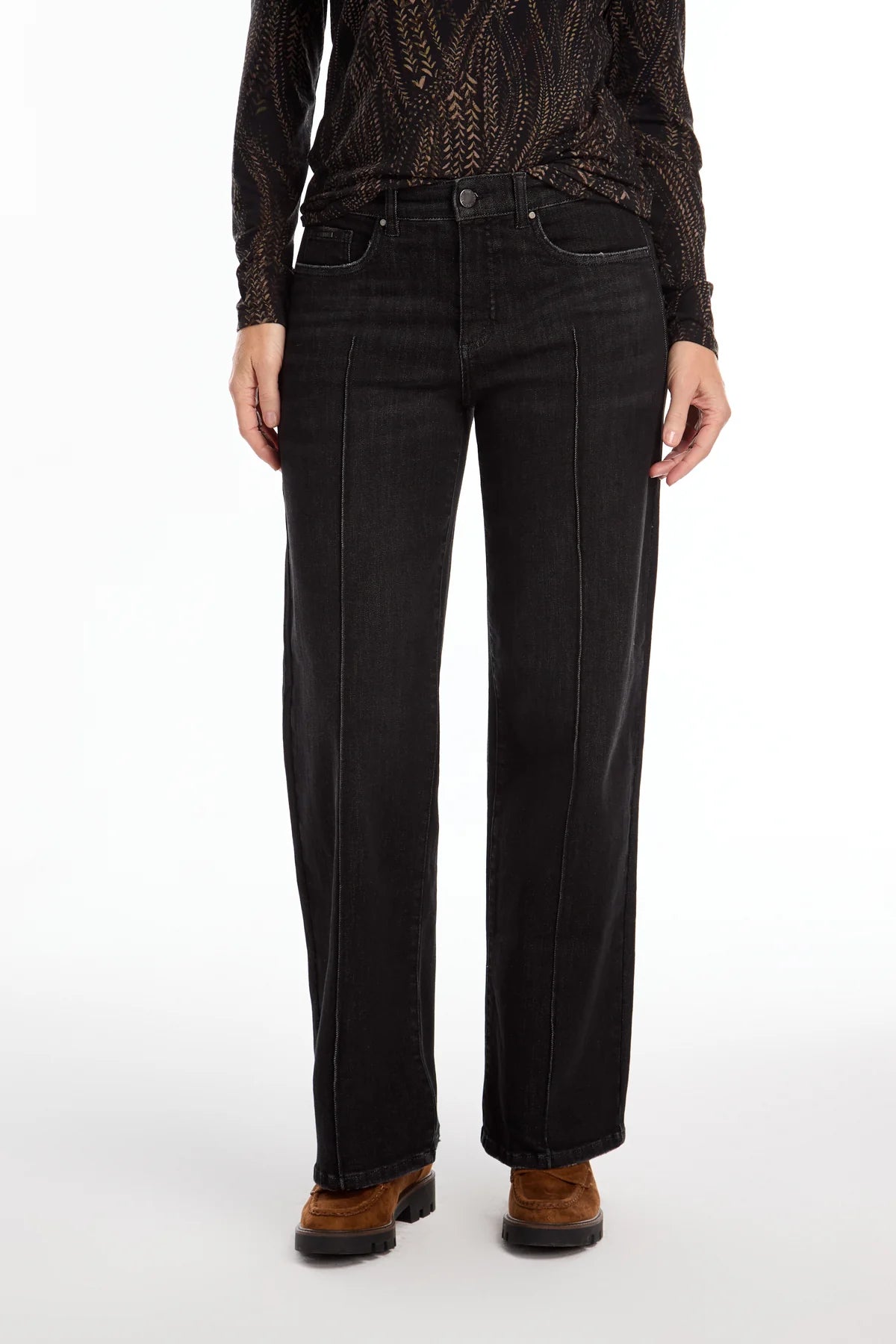 JEANS | OLIVIA PINTUCK WIDE LEG-Denim-FRENCH DRESSING JEANS-2-BLACK WASH-Coriander