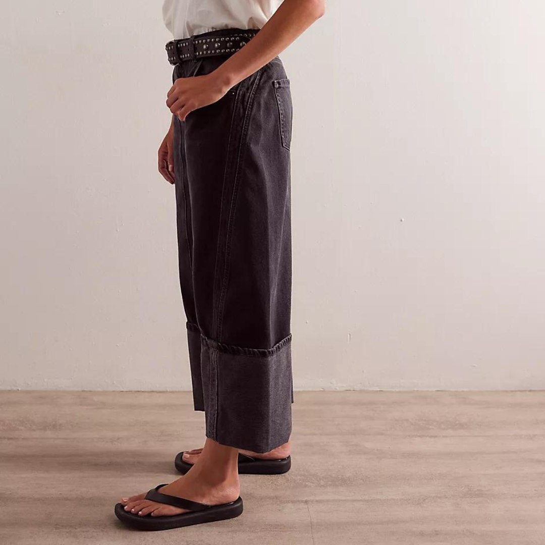 JEANS | OLSEN CUFFED BARREL-Denim-FREE PEOPLE-Coriander