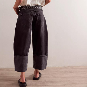JEANS | OLSEN CUFFED BARREL-Denim-FREE PEOPLE-Coriander