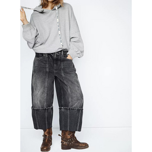 JEANS | OLSEN CUFFED BARREL-Denim-FREE PEOPLE-Coriander