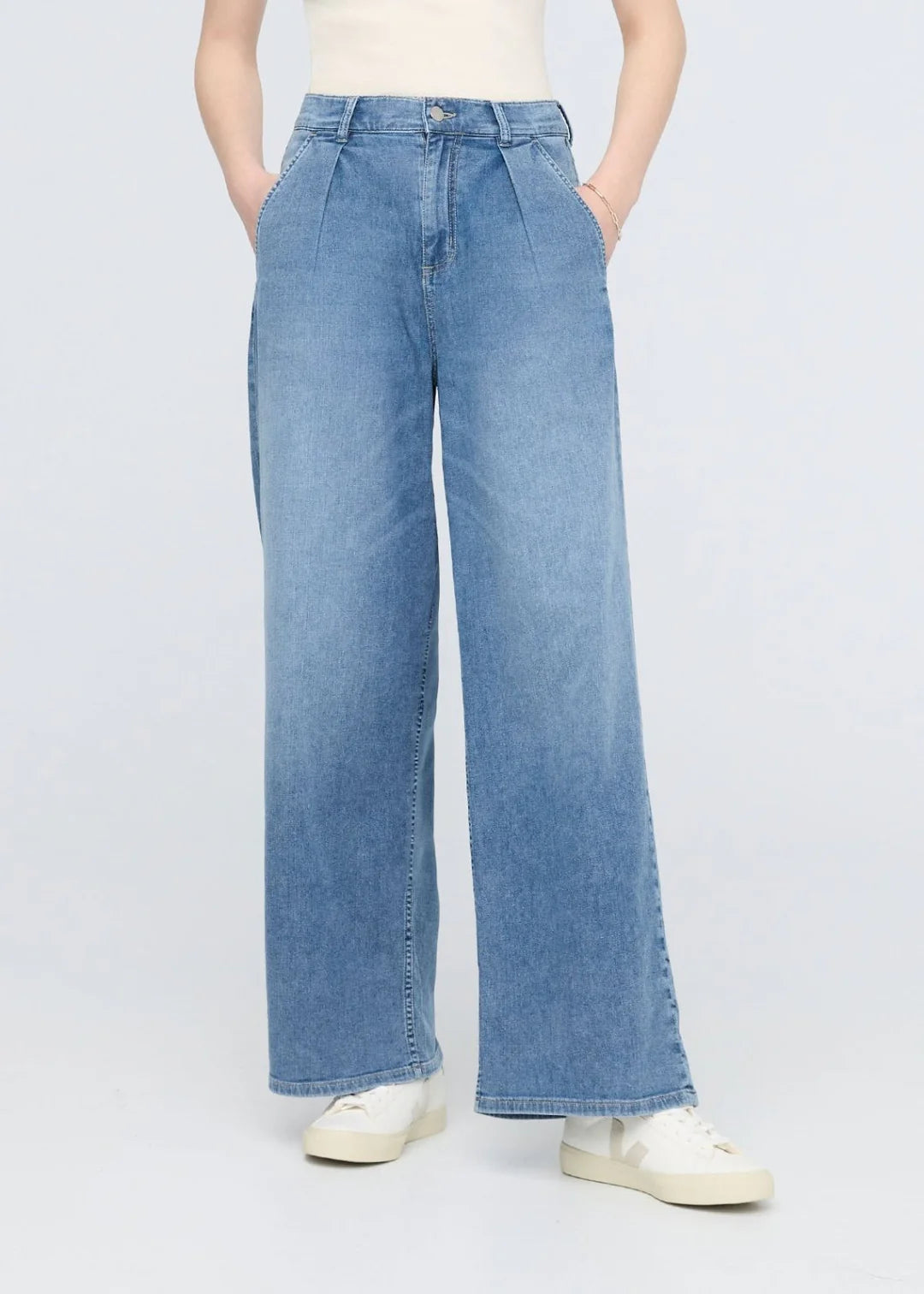 JEANS | PERFORMANCE DENIM LITE PLEATED PANT-Denim-DUER-26-31-SLATE INDIGO-Coriander