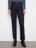 JEANS | STRAIGHT LEG STRETCH-Denim-CHARLIE B-2-BLUE BLACK-Coriander