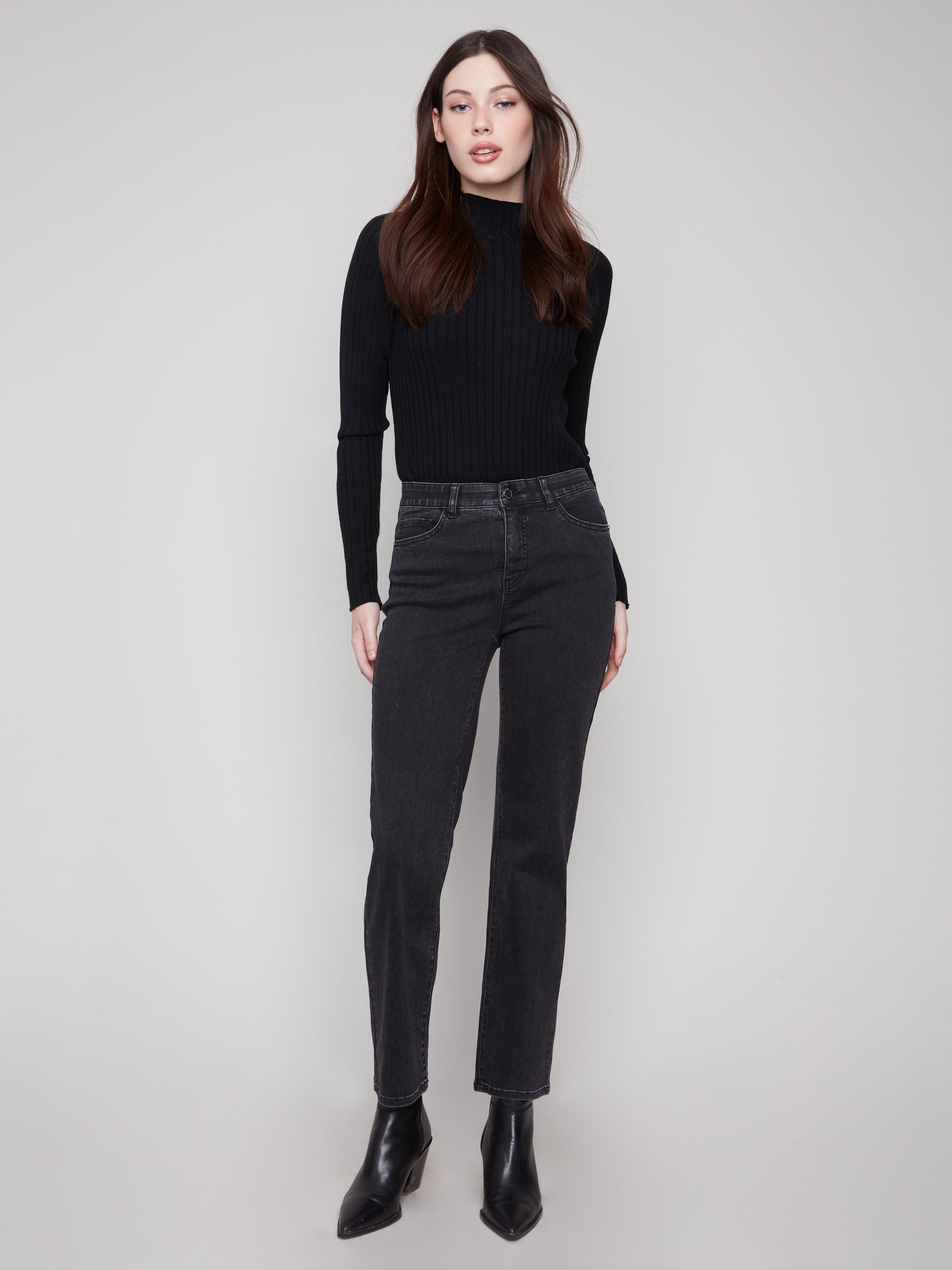 JEANS | STRAIGHT LEG STRETCH-Denim-CHARLIE B-Coriander