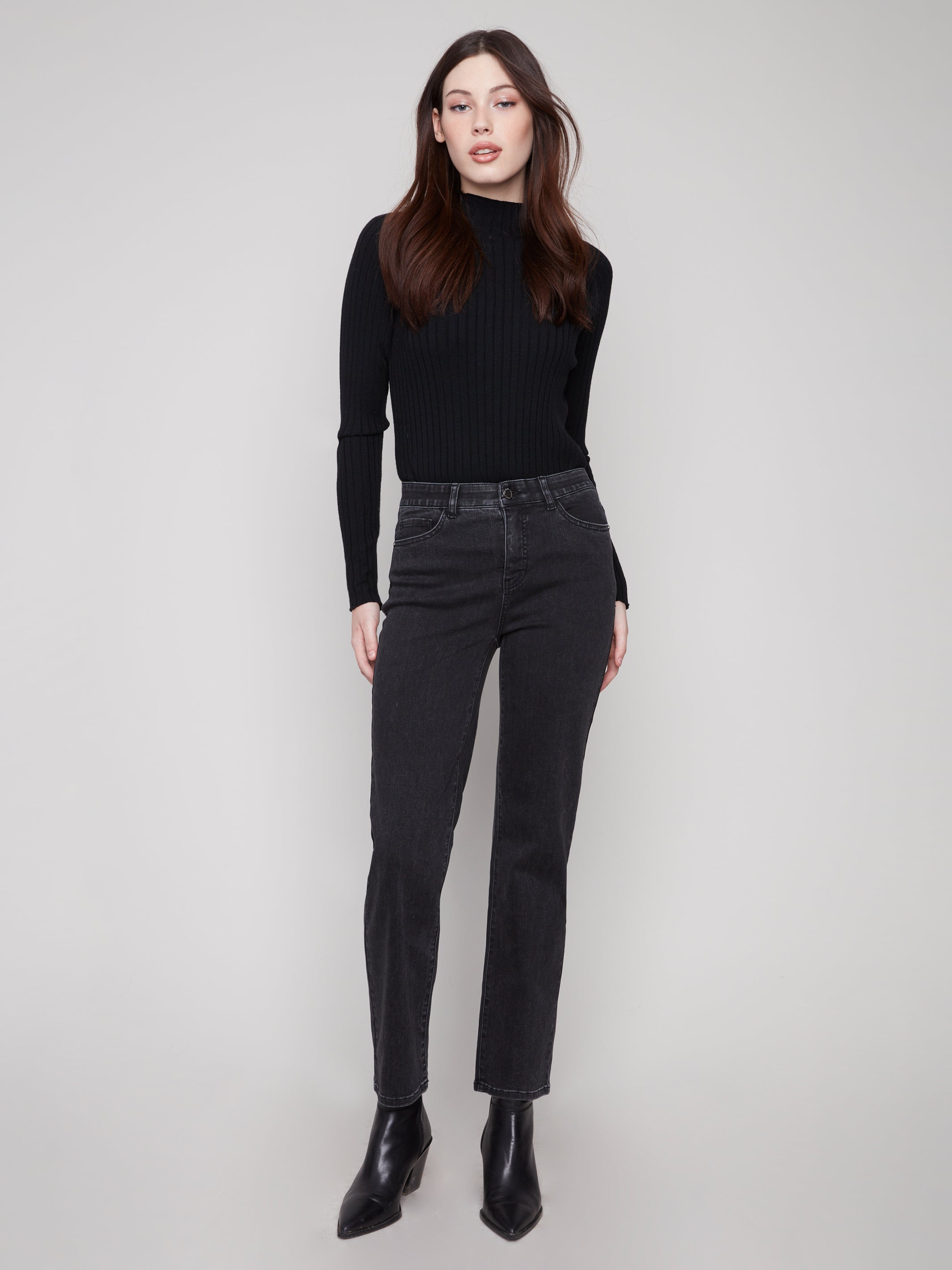 JEANS | STRAIGHT LEG STRETCH-Denim-CHARLIE B-Coriander