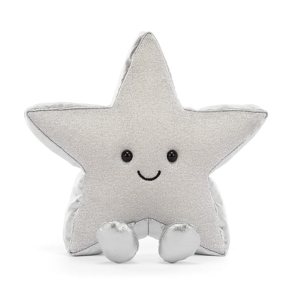JELLYCAT | AMUSEABLES SILVER STAR-Uncategorised-JELLYCAT-Coriander