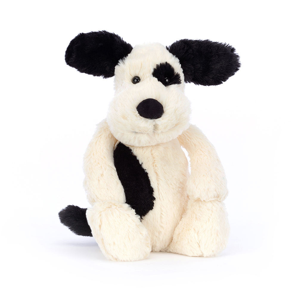 JELLYCAT | BASHFUL RUFFERTY BLACK & CREAM PUPPY: LITTLE-Stuffie-JELLYCAT-Coriander
