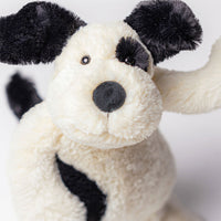 JELLYCAT | BASHFUL RUFFERTY BLACK & CREAM PUPPY: LITTLE-Stuffie-JELLYCAT-Coriander