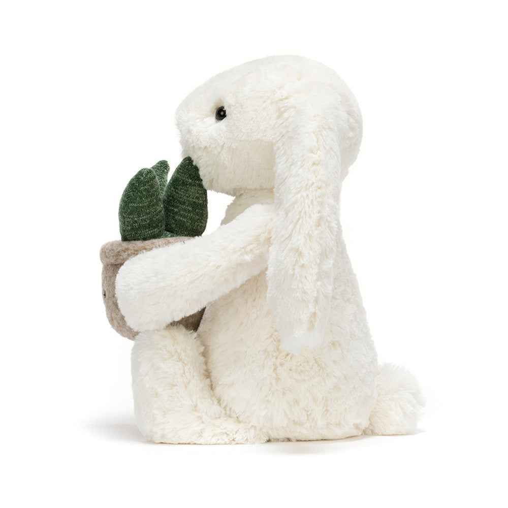 JELLYCAT | CREAM BUNNY WITH PLANT-Stuffie-JELLYCAT-Coriander