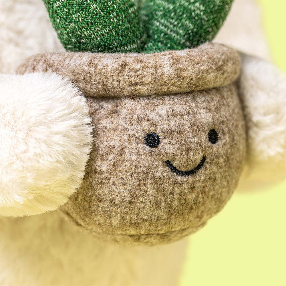 JELLYCAT | CREAM BUNNY WITH PLANT-Stuffie-JELLYCAT-Coriander