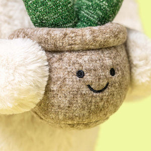 JELLYCAT | CREAM BUNNY WITH PLANT-Stuffie-JELLYCAT-Coriander