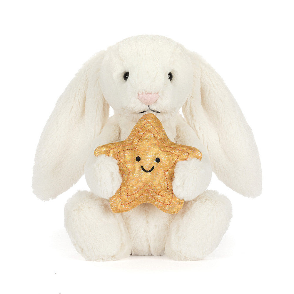 JELLYCAT | CREAM BUNNY WITH STAR-Stuffie-JELLYCAT-Coriander