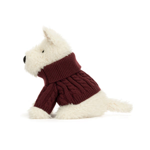 JELLYCAT | MUNRO SCOTTIE DOG 'WINTER JUMPER OUTFIT'-Uncategorised-JELLYCAT-Coriander