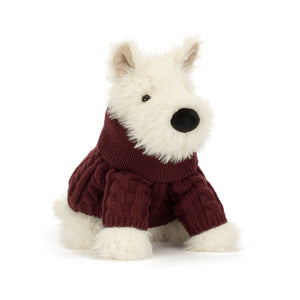 JELLYCAT | MUNRO SCOTTIE DOG 'WINTER JUMPER OUTFIT'-Uncategorised-JELLYCAT-Coriander
