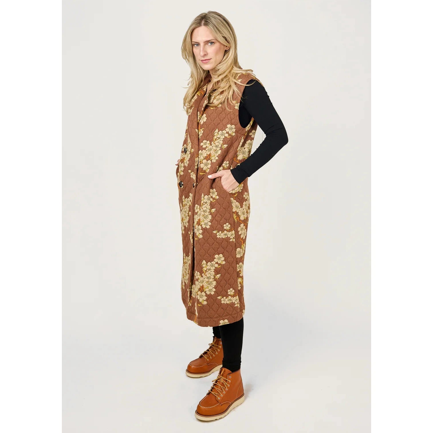 JEROMIE VEST-Jackets & Sweaters-SHANNON PASSERO-SMALL-MED-BROWN FLORAL-Coriander