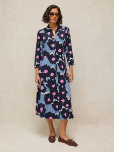 JERSEY DRESS | RUA-Dresses-WHITE STUFF-6-BLUE MULTI-Coriander