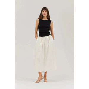 JERSEY TANK | ASYMMETRICAL SHOULDER-Top-GRADE AND GATHER-Coriander
