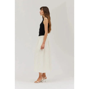 JERSEY TANK | ASYMMETRICAL SHOULDER-Top-GRADE AND GATHER-Coriander