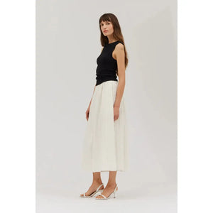 JERSEY TANK | ASYMMETRICAL SHOULDER-Top-GRADE AND GATHER-Coriander