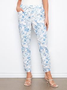JOGGER PANT | CRINKLE BENGALINE PULL ON-Bottoms-CHARLIE B-Coriander