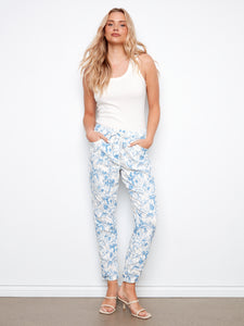 JOGGER PANT | CRINKLE BENGALINE PULL ON-Bottoms-CHARLIE B-XSMALL-COASTAL-Coriander