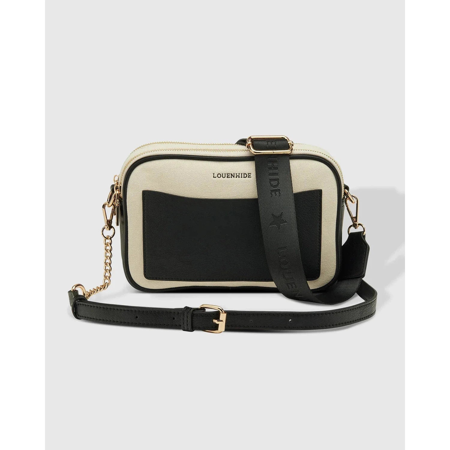 JOLENE CANVAS CROSSBODY-Bags & Wallets-LOUENHIDE-BLACK-Coriander