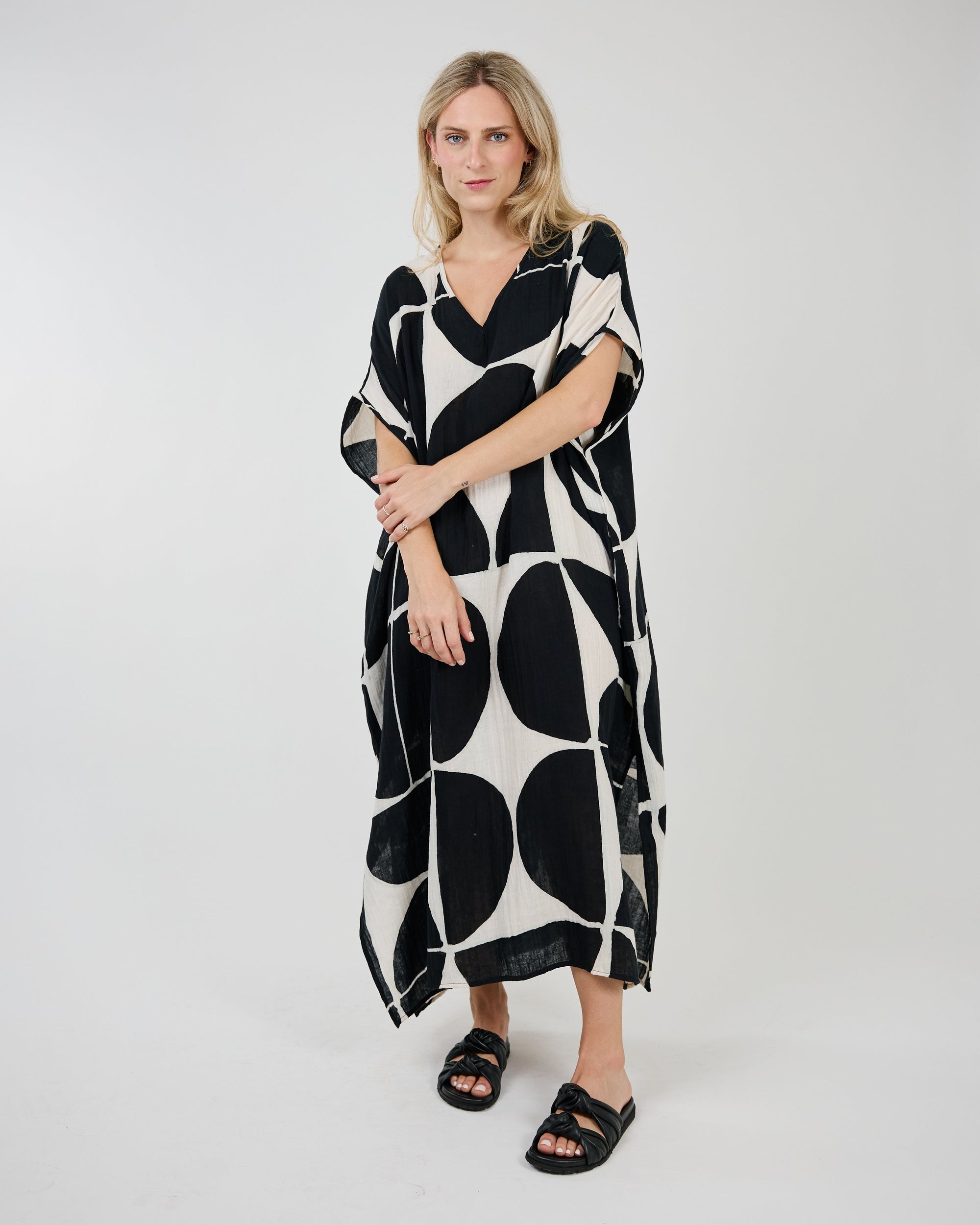 JULIETTE CAFTAN DRESS-Dresses-SHANNON PASSERO-ONE-Black-Coriander