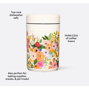 KEEP FRESH 12OZ CANISTER | GARDEN PARTY CREAM-Food Storage-CORKCICLE-Coriander
