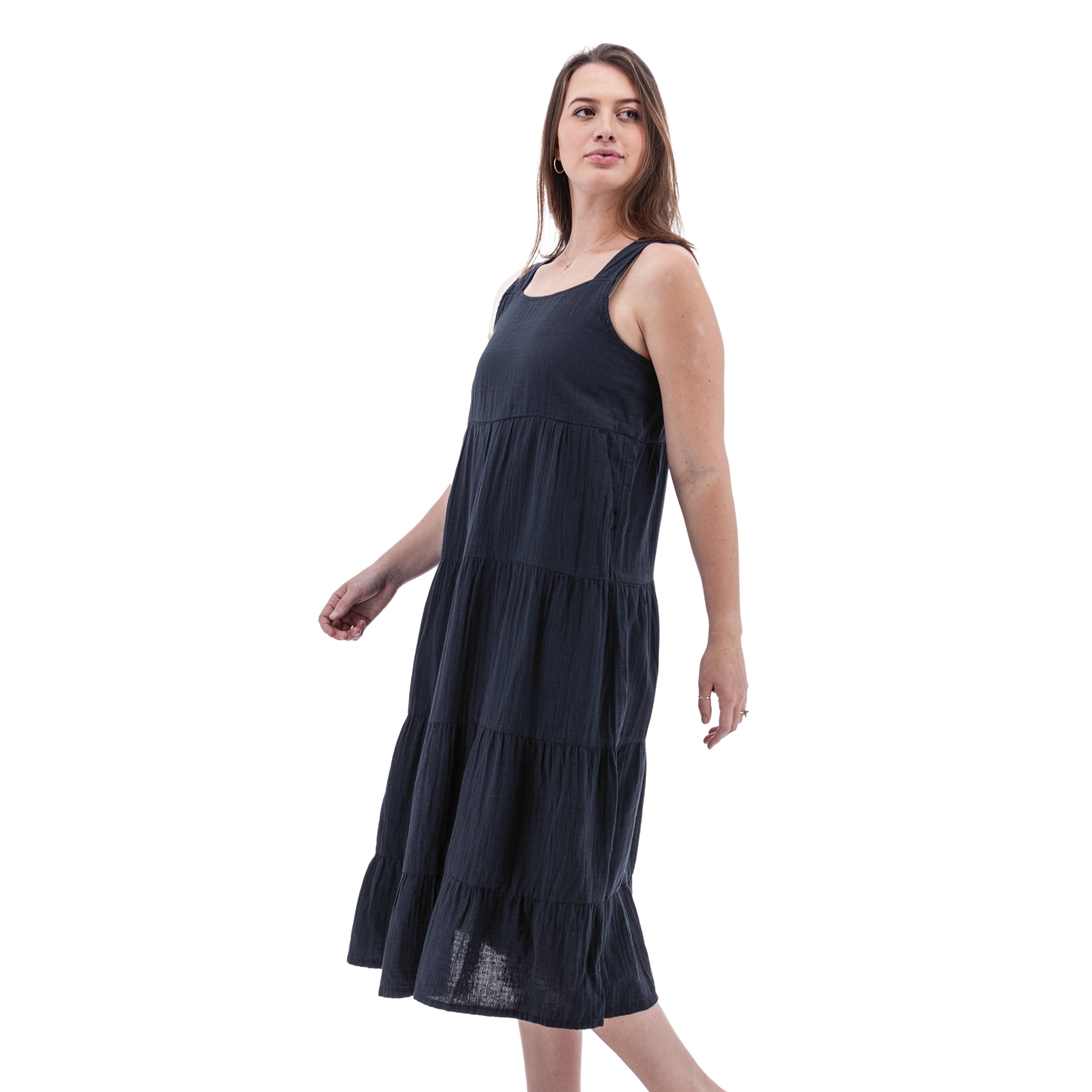 KELFORD TIERED MIDI DRESS-Dress-AVENTURA-Coriander