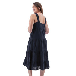 KELFORD TIERED MIDI DRESS-Dress-AVENTURA-Coriander