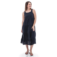 KELFORD TIERED MIDI DRESS-Dress-AVENTURA-Coriander