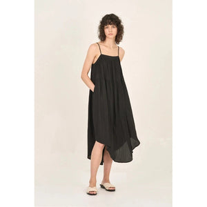 KENDAL TIER DRESS-Dresses-GRADE AND GATHER-SMALL-Black-Coriander