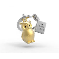 KEYCHAIN | OWL AND BOOK-Accessories-METALMORPHOSE-Coriander