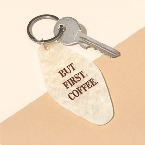 KEYRING | BUT COFFEE FIRST-Accessories-OHH DEER-Coriander