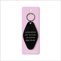 KEYRING | WILLING TO DISCUSS TRUE CRIME-Accessories-OHH DEER-Coriander