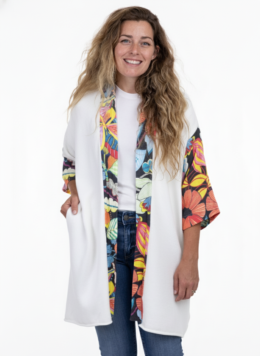 KIMONO JACKET | DELLA CARDIGAN-Jackets & Sweaters-SHANNON PASSERO-ONE-WHITE-Coriander