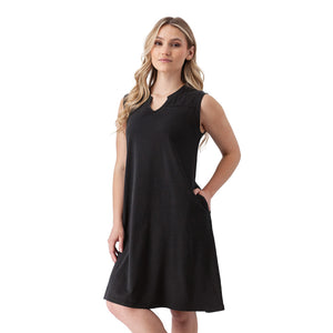 KNEE DRESS | SIMONE-Dress-AVENTURA-SMALL-BLACK-Coriander