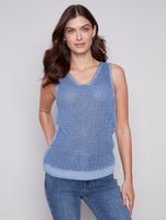 KNIT CAMISOLE-Tops-CHARLIE B-SMALL-DENIM-Coriander