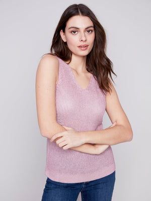 KNIT CAMISOLE-Tops-CHARLIE B-SMALL-DUSTY ROSE-Coriander