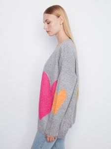 KNIT CARDIGAN | HEARTS-Uncategorised-CHARLIE B-Coriander