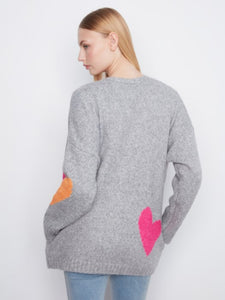 KNIT CARDIGAN | HEARTS-Uncategorised-CHARLIE B-Coriander