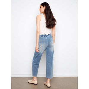 KNIT JOGGER | DENIM WIDE-Bottoms-CHARLIE B-Coriander