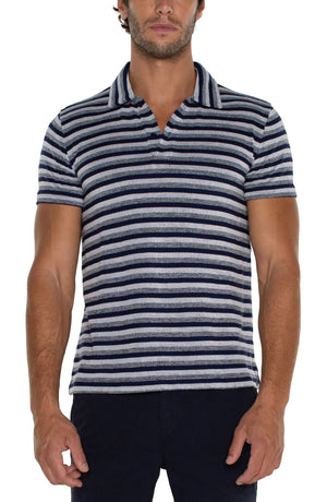 KNIT POLO-Tops-LIVERPOOL-SMALL-NAVY WHITE-Coriander