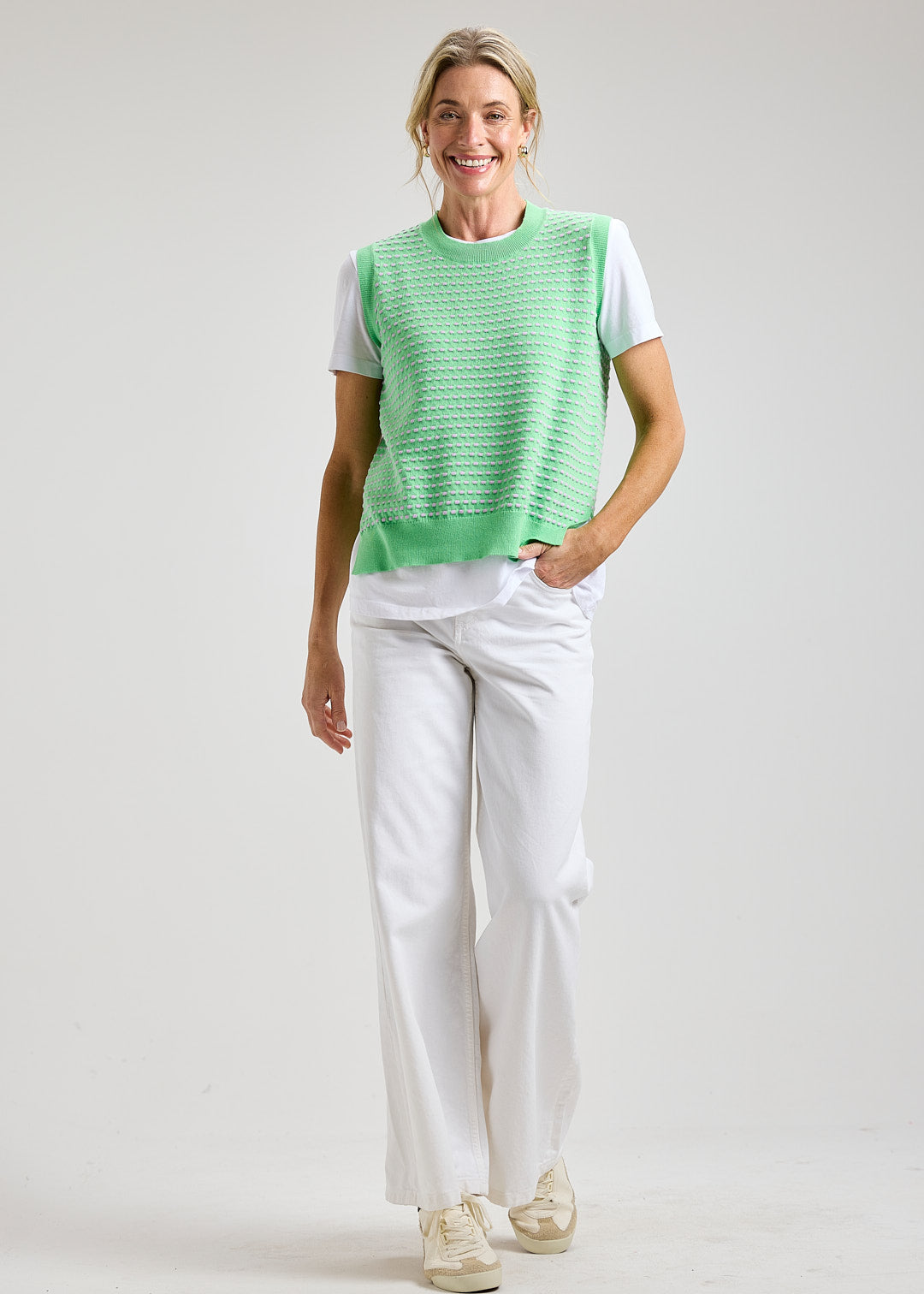 KNIT TANK | TEXTURED-Jackets & Sweaters-ZAKET & PLOVER-Coriander