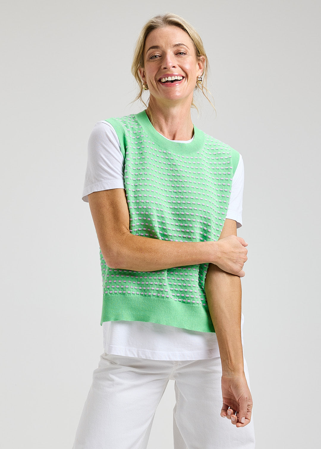 KNIT TANK | TEXTURED-Jackets & Sweaters-ZAKET & PLOVER-Coriander