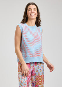 KNIT TANK | TEXTURED-Jackets & Sweaters-ZAKET & PLOVER-Coriander